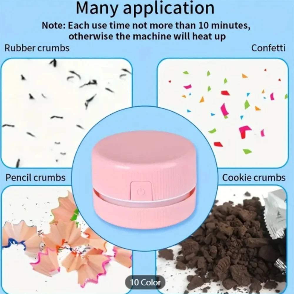 Desktop Cleaner Dust Collector Lightweight Portable Vacuum Cleaner for Office Car Use Mini Handheld Multi Function Table Sweeper