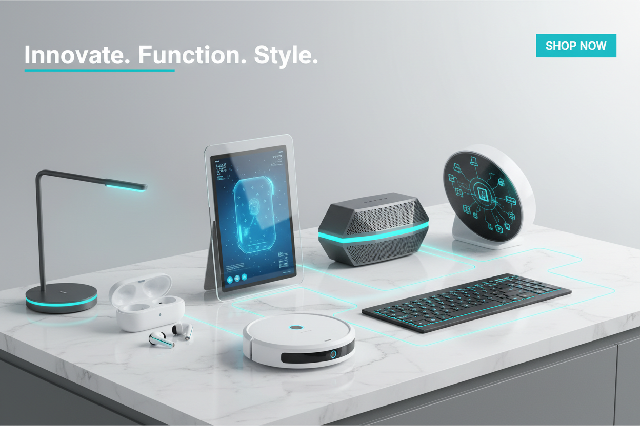 Hero banner for innovative gadgets store